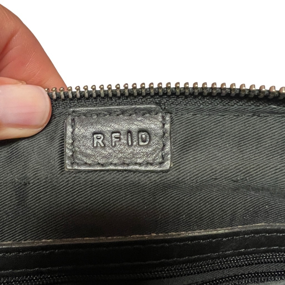 ili New York Black Genuine Leather RFID Crossbody Travel Everyday Purse - Picture 3 of 16